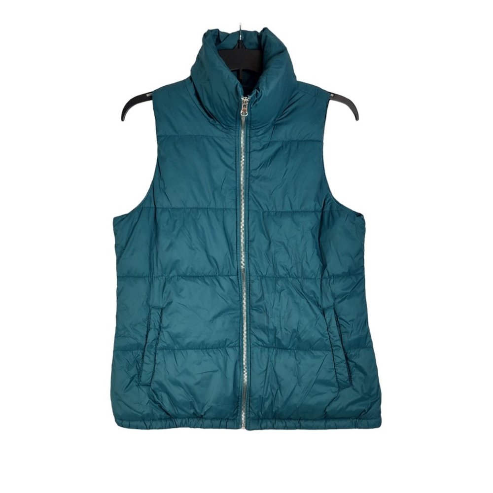 Old Navy puffer vest women's Sz small teal